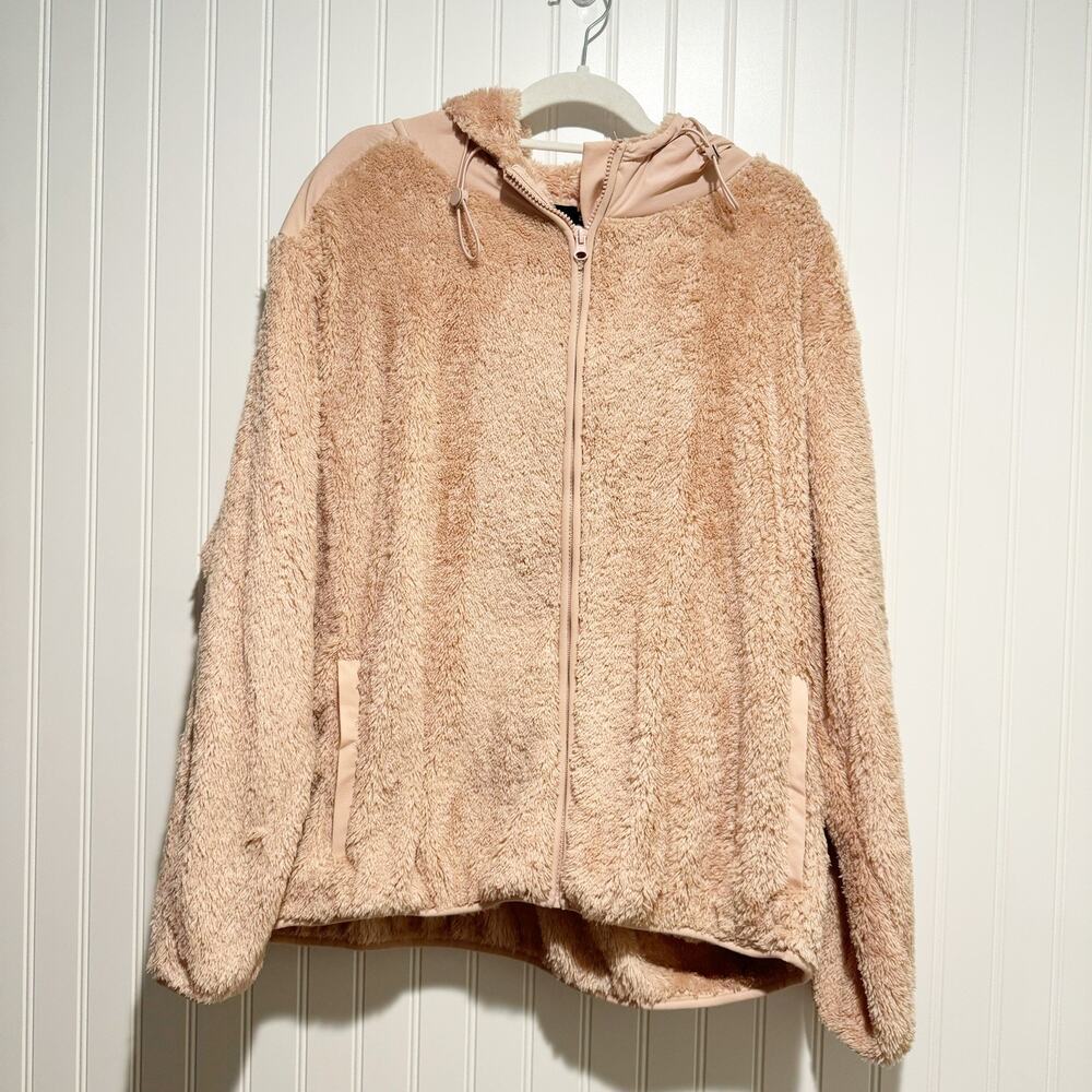 Zyia Active Blush Pink Sherpa Zip Up Jacket Size 2X - Picture 2 of 7